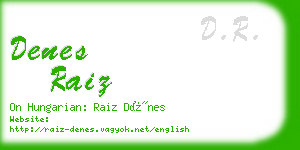 denes raiz business card